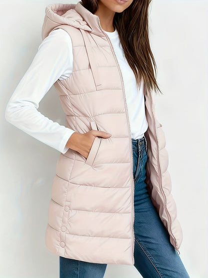 Tira™ | Gilet Long Matelassé Élégant