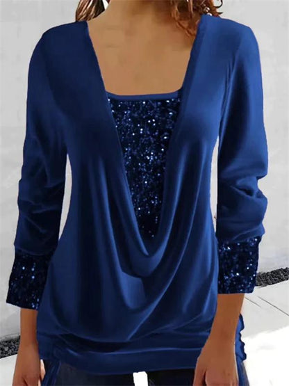 Arla™ | Blouse moderne avec couche de sequins
