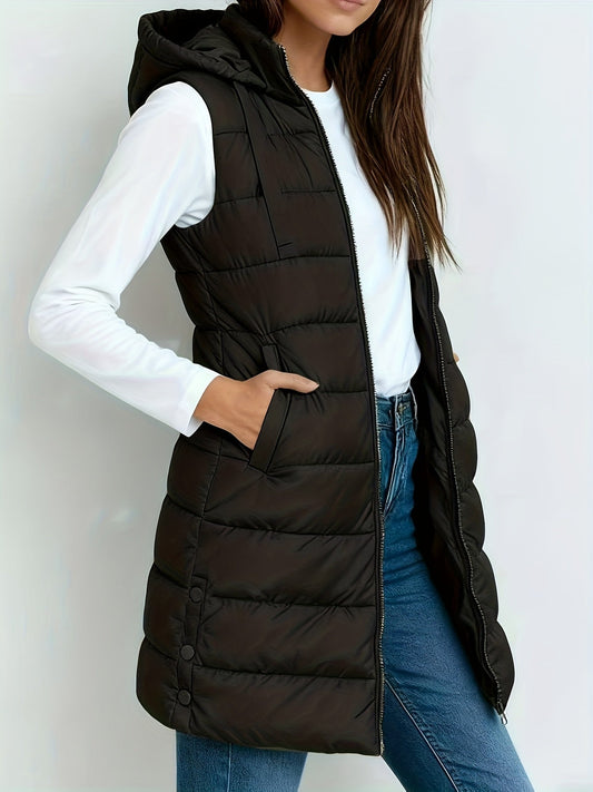 Tira™ | Gilet Long Matelassé Élégant
