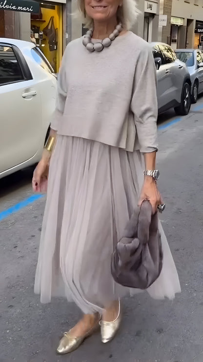 Rosa™ | Robe Midi Élégante Superposée