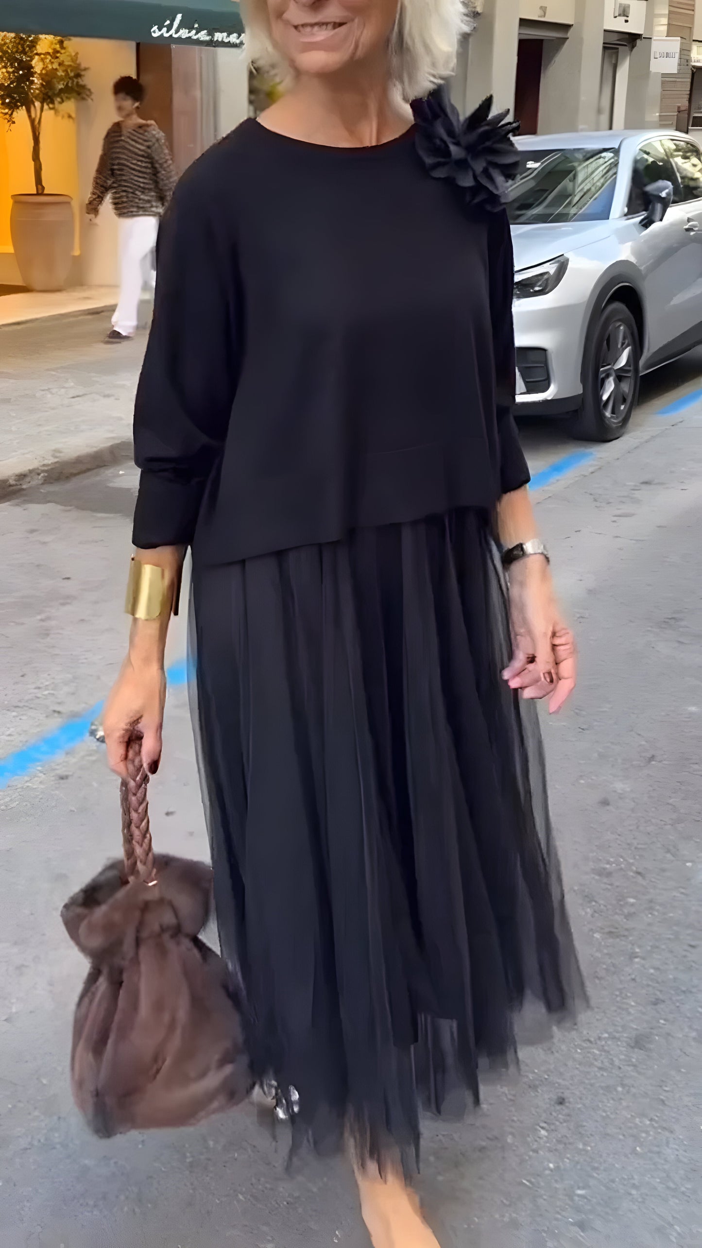 Rosa™ | Robe Midi Élégante Superposée