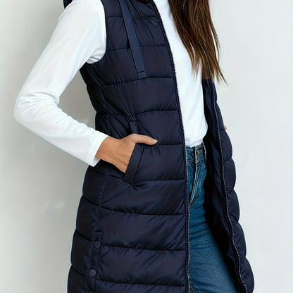 Tira™ | Gilet Long Matelassé Élégant
