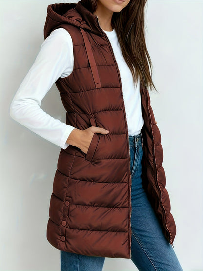 Tira™ | Gilet Long Matelassé Élégant