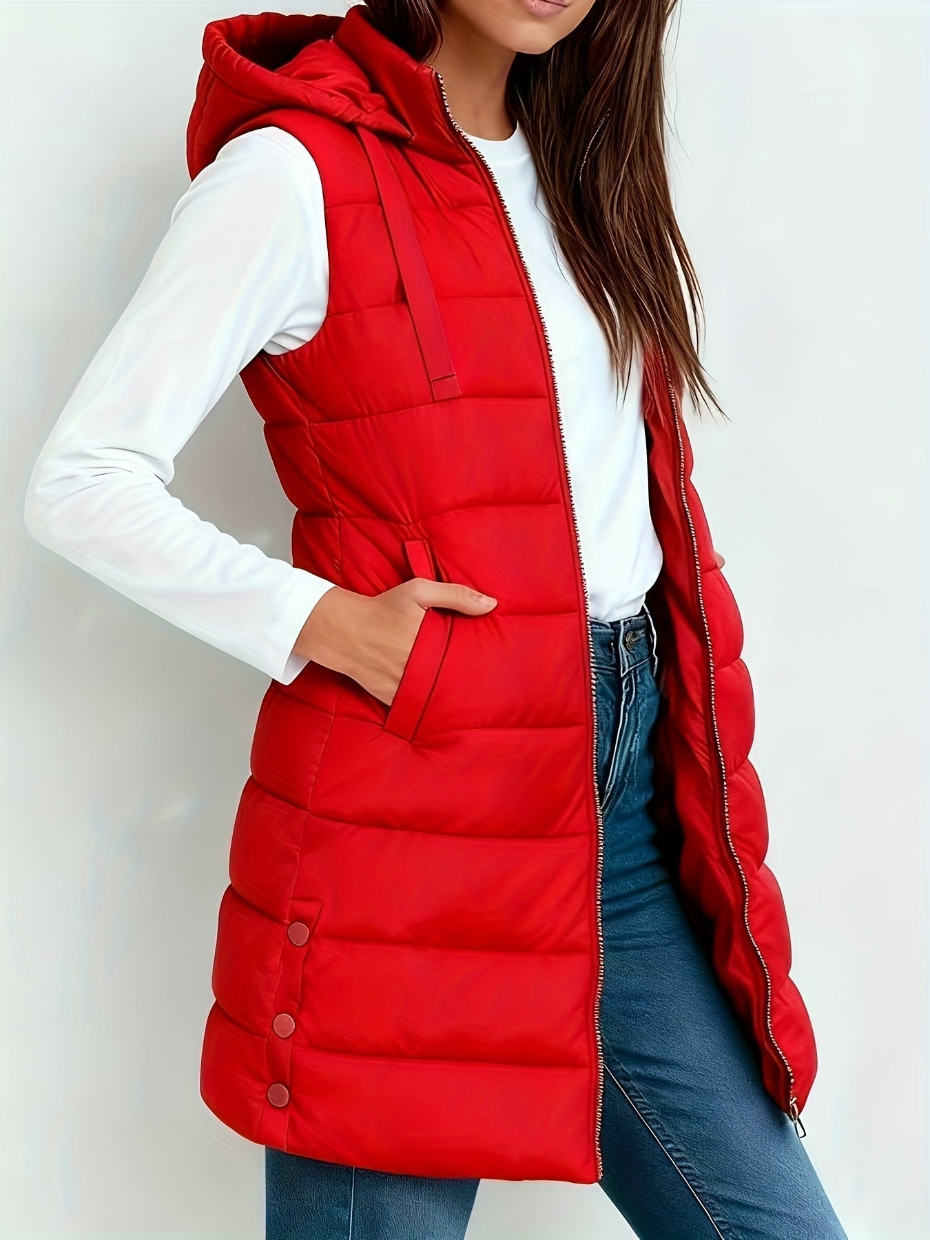 Tira™ | Gilet Long Matelassé Élégant