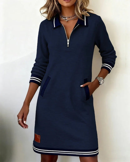 Sylvia™ | Robe Chic À Manches Longues En Coton